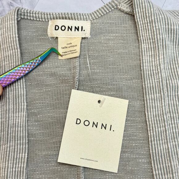 NWT Anthropologie Donni Slouchy Gray Long Open Cardigan OSFA Comfort Loungewear - Picture 3 of 8